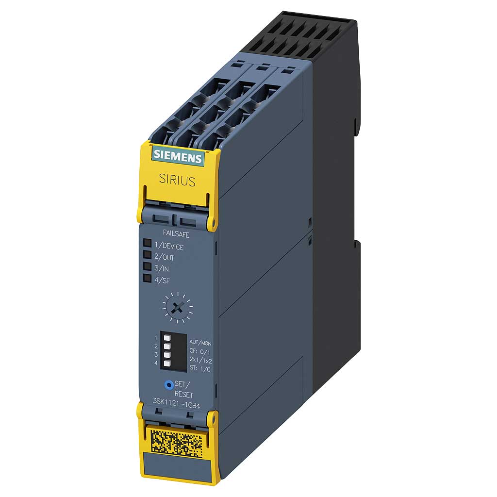 Relé de Seguridad, Ud. Base Avanzada, 2NA (Inst) + 2 NA (Temp), 24 V DC, Conex. Tornillo