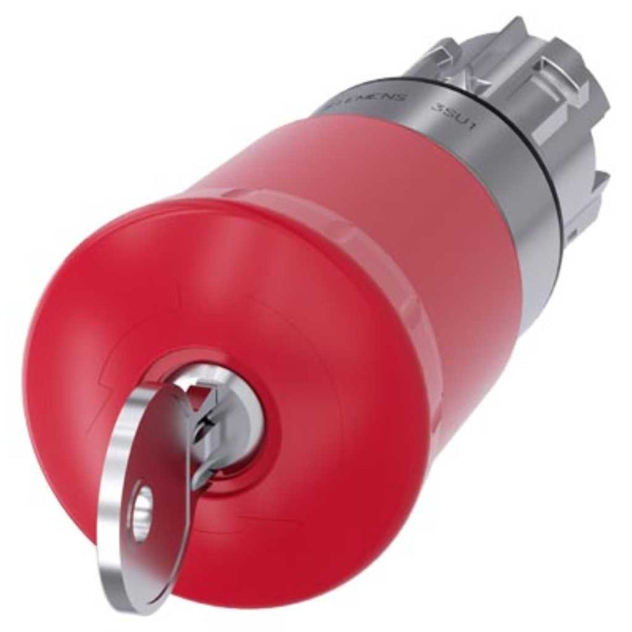 Cabeza llave 3SU, 22mm, metal, rojo, seta
