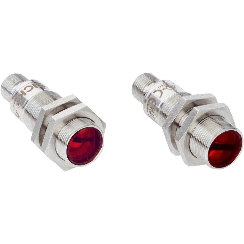 Barrera emisor-receptor GRSE18S LED, PNP, claro/oscuro, M12 4P