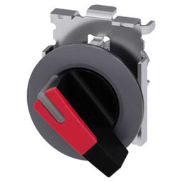 Cabeza selector 3SU, 30mm, metal, rojo, selector