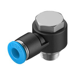 Racor codo orientable QSLV, G1/8, tubo 6 mm