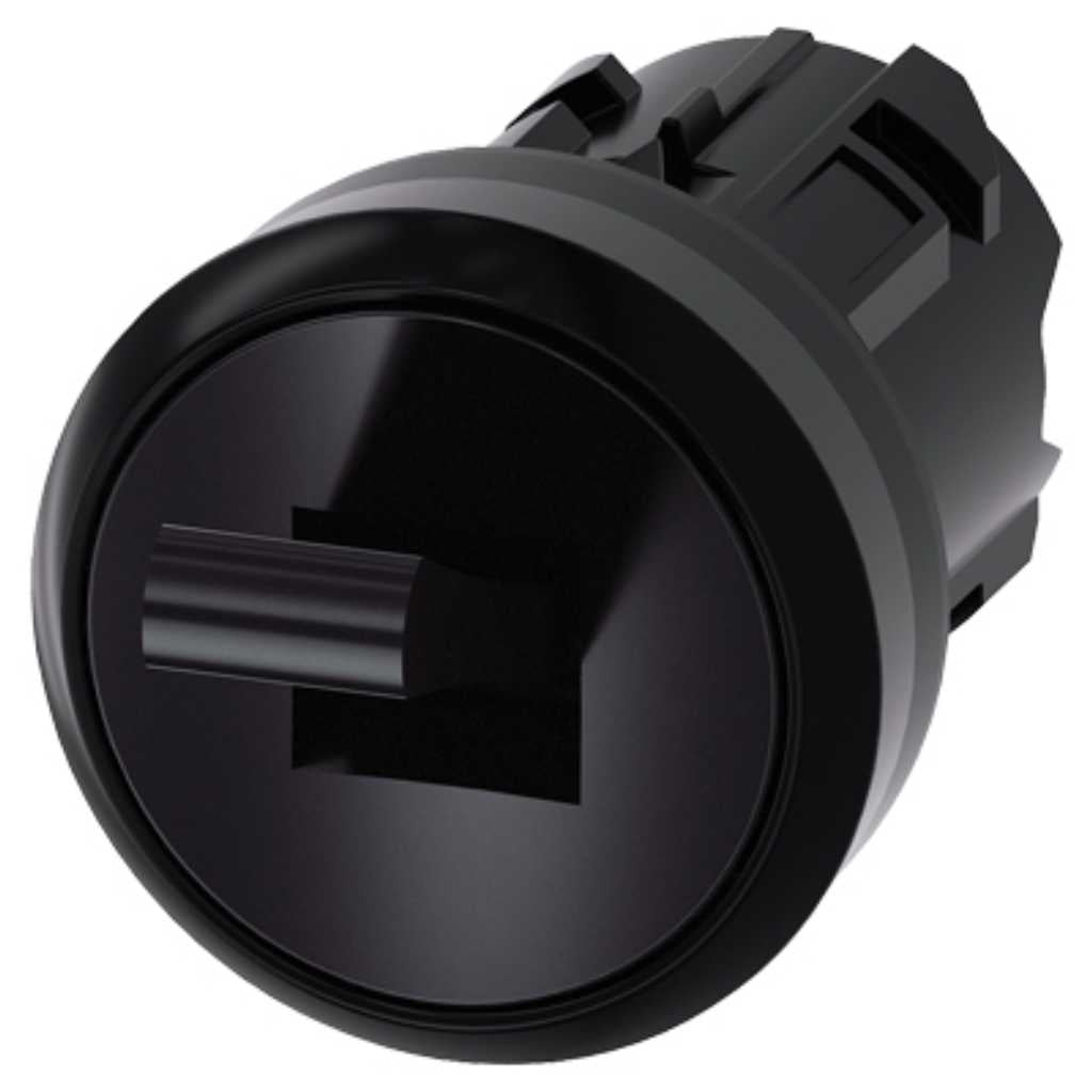 Cabeza pulsador 3SU, 22mm, plástico, negro