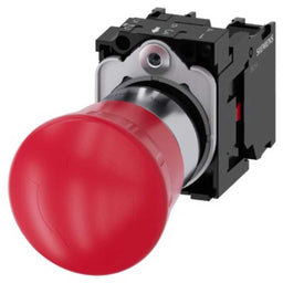 Pulsador 3SU, 22mm, plástico, rojo, 1NC, tornillo