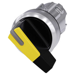 Cabeza selector 3SU, 22mm, metal, amarillo, selector