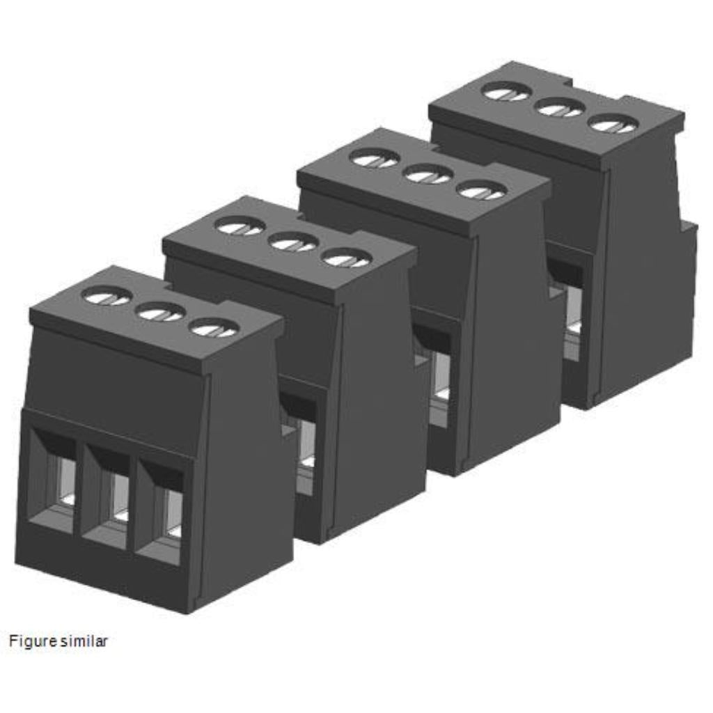 Connector Block, 3 Terminal, Gold (4/PK)