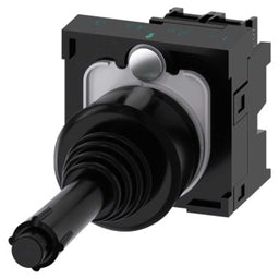 Pulsador 3SU, 22mm, plástico, negro, 1NA, tornillo