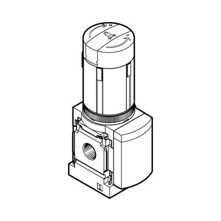 Regulador de presión MS4-LRB-1/4-D6-VS-AS-Z