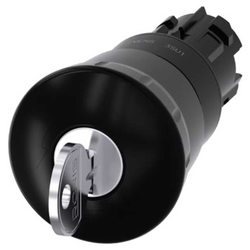 Cabeza llave 3SU, 22mm, plástico, negro, seta