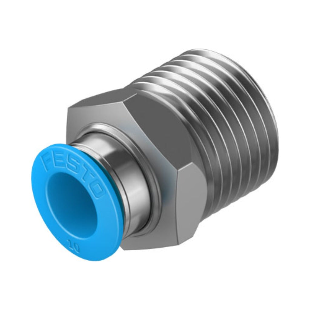 Racor recto QS, 1/2, tubo 10 mm