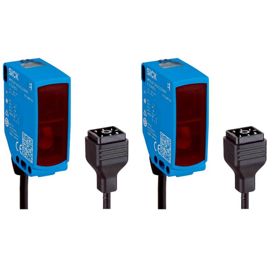 Barrera emisor-receptor WSE16P LED, PNP/NPN, claro/oscuro, cable Q6 6P cod.CC 298mm