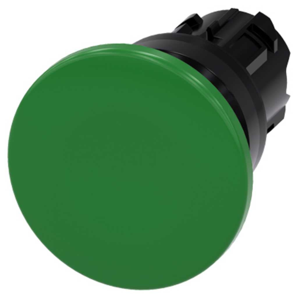Cabeza seta 3SU, 22mm, plástico, verde, seta