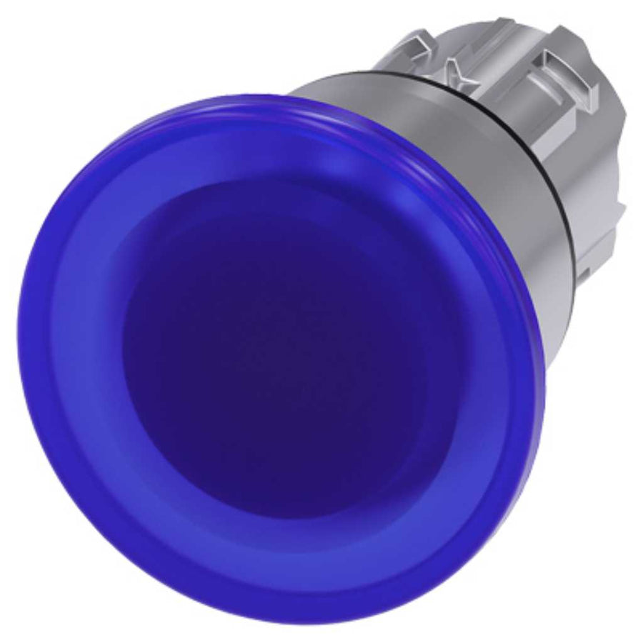 Cabeza seta 3SU, 22mm, metal, azul, seta