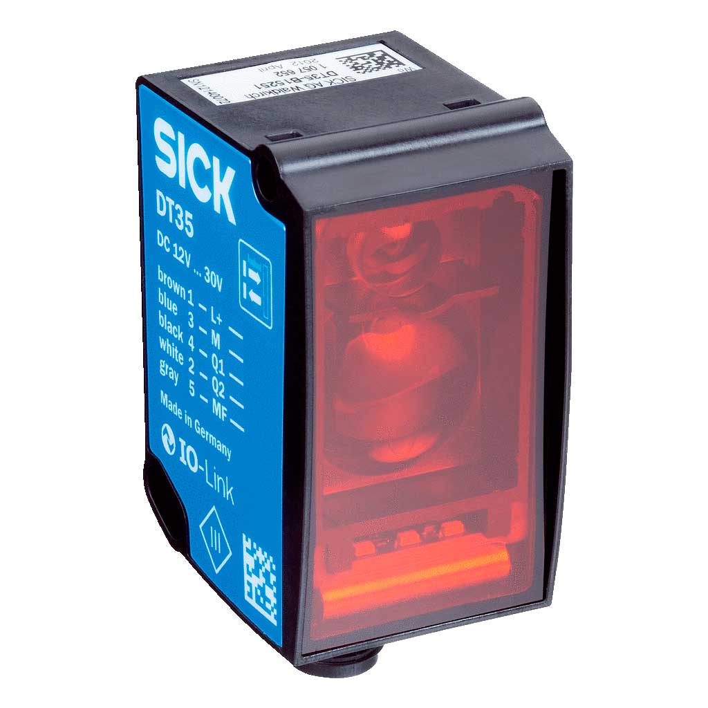 Sensor láser Dx35,50mm...12.000mm, IO-Link, 2 x en contr