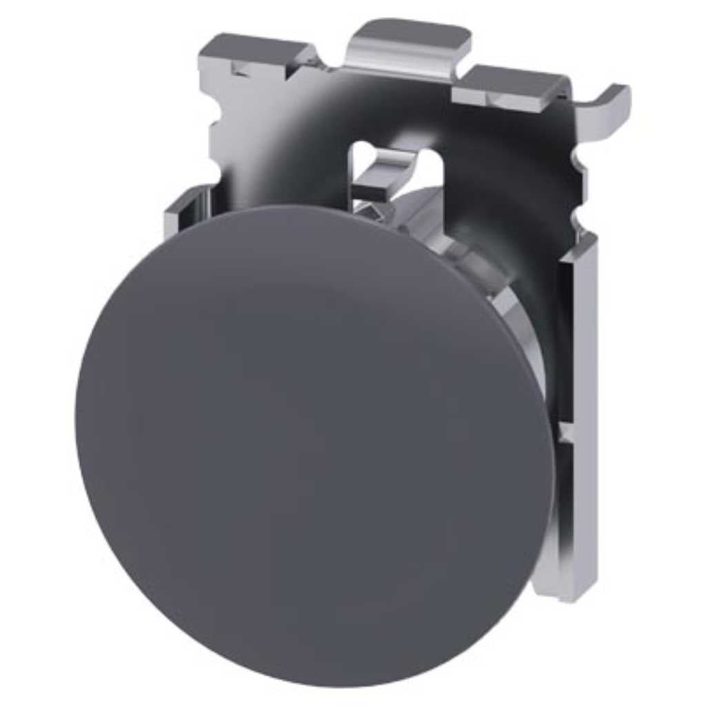 Cabeza pulsador 3SU, 30mm, metal, gris