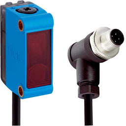 Barrera fotoeléctrica réflex GL6G LED, PNP, claro/oscuro, cable M12 4P acodado 2m