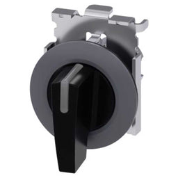 Cabeza selector 3SU, 30mm, metal, negro, selector