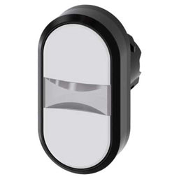 Cabeza pulsador 3SU, 22mm, plástico, blanco, rasante