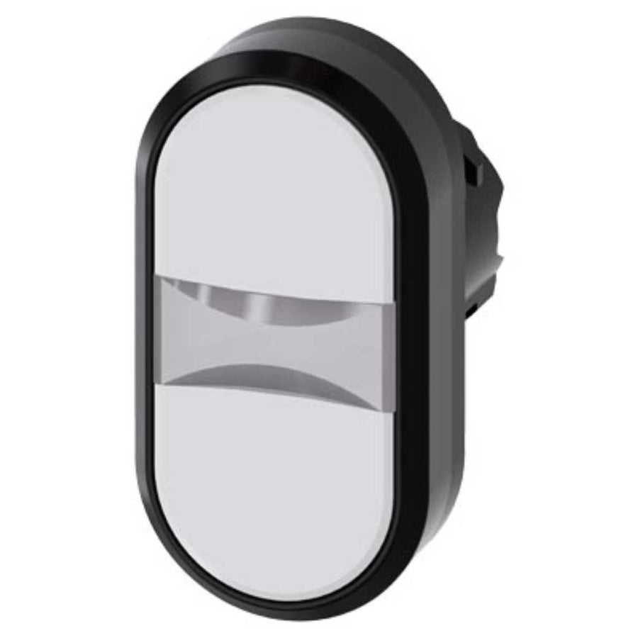 Cabeza pulsador 3SU, 22mm, plástico, blanco, rasante