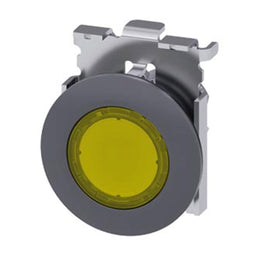 Cabeza pulsador 3SU, 30mm, metal, amarillo, rasante