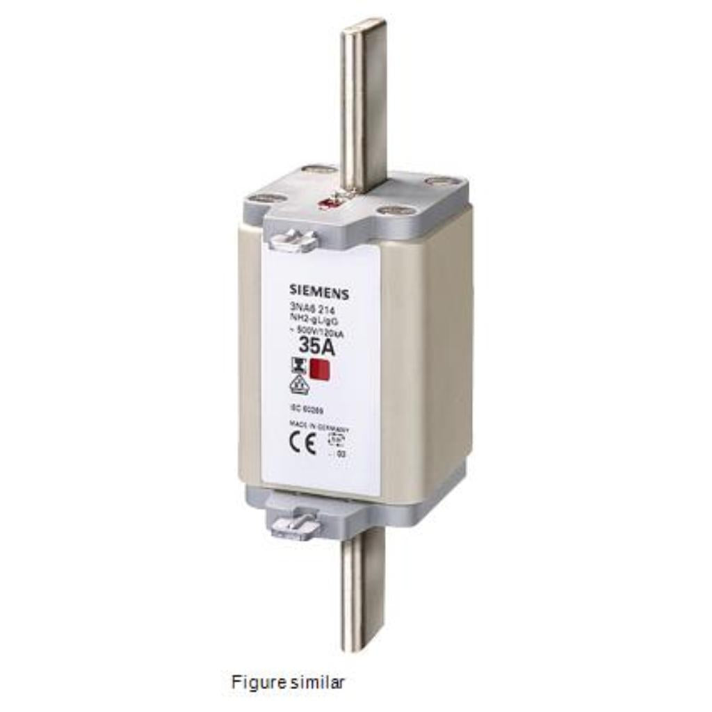Cartucho de fusibles NH, NH2, Entrada: 50 A, gG, Un AC: 500 V, Un DC: 440 V