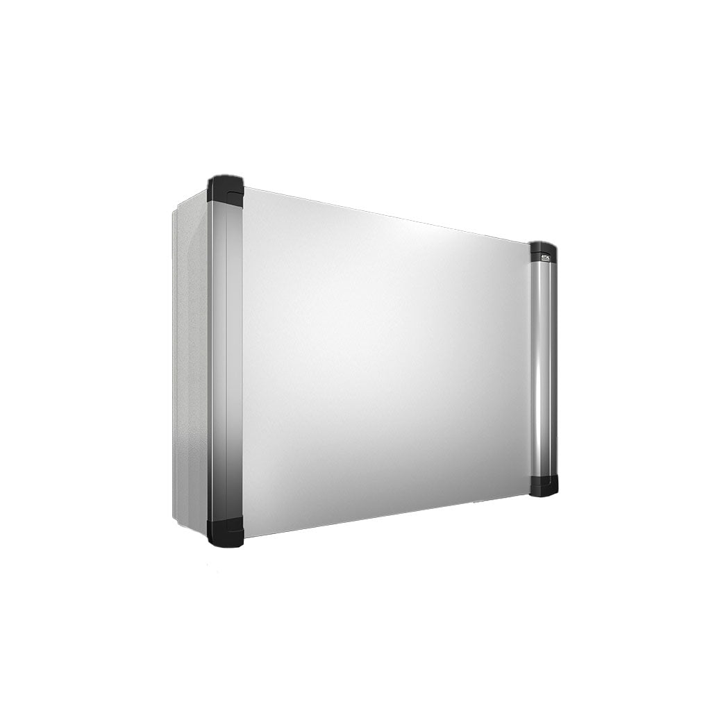 AX caja de mando con asas laterales, 650x450x155 mm, con asas de aluminio, acceso para mantenimie