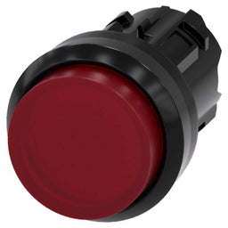 Cabeza pulsador 3SU, 22mm, plástico, rojo, luminoso