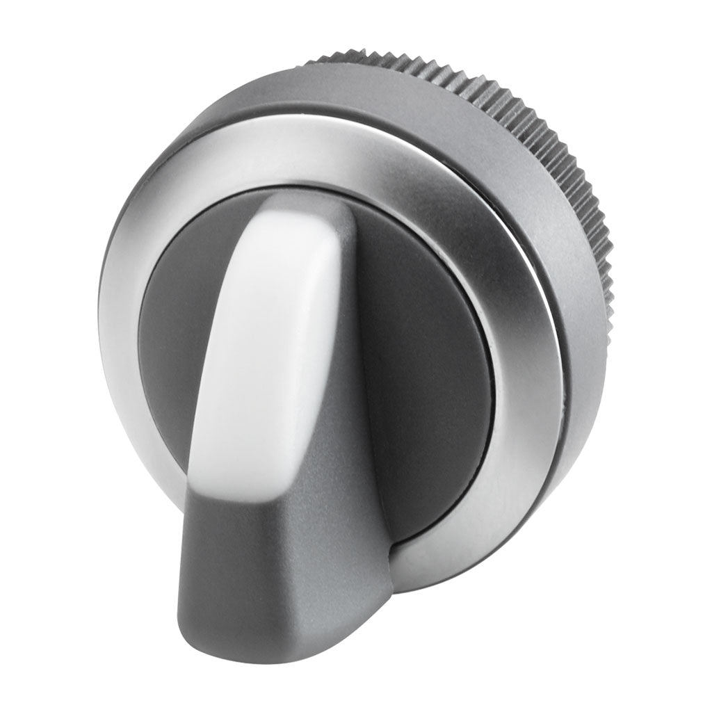 Selector para extension Units, 22mm redondo, plástico, led blanco, 3 posiciones