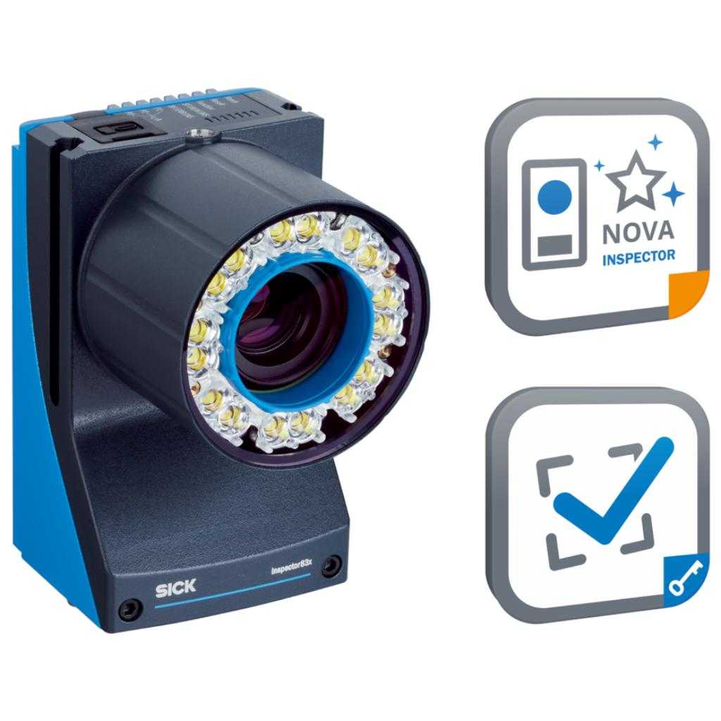 Sistema visión Inspector83x, 200mm...2.500mm, 1.232 px x 1.024 p, Integrado