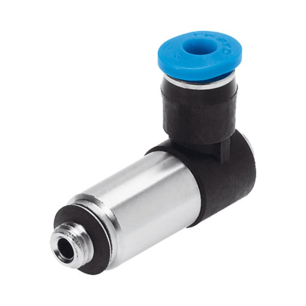Racor mini codo largo QSMLL, M5, tubo 4 mm