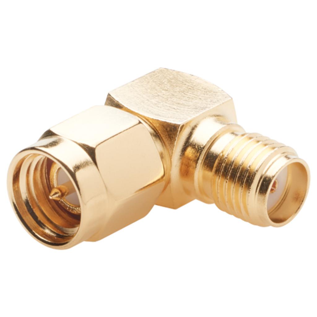 Adaptador angular SMA/SMA macho/feminino