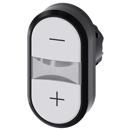 Cabeza pulsador 3SU, 22mm, plástico, blanco, rasante