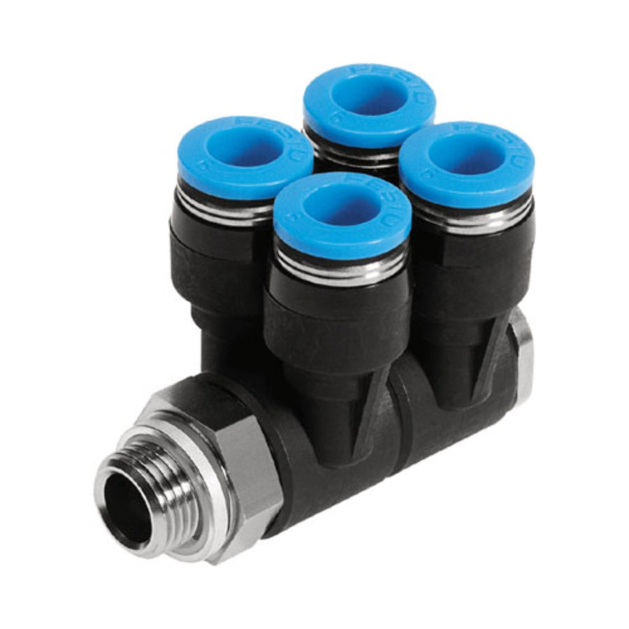 Distribuidor múltiple QSLV4-G3/8-8, DN 4,1 mm