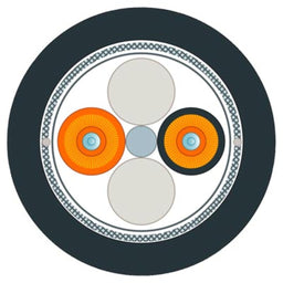 FO Ground Cable 50/125 300 m, 4xBFOC