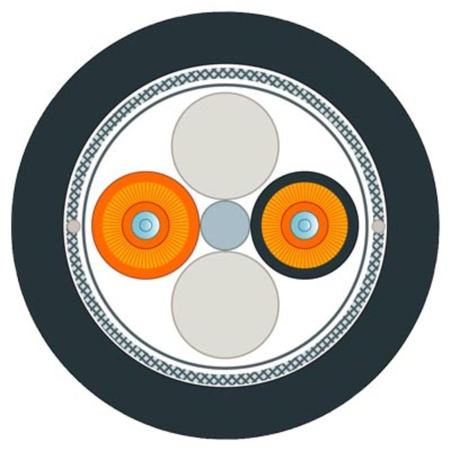 FO Ground Cable 50/125 300 m, 4xBFOC