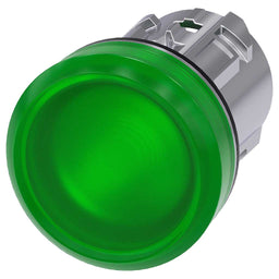 Cabeza pulsador 3SU, 22mm, metal, verde