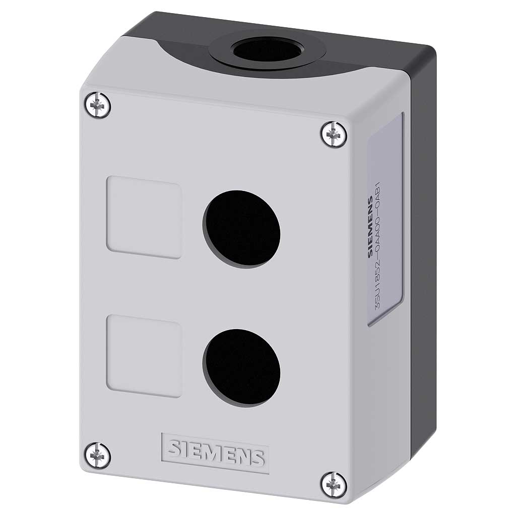 Caja mando 3SU, metal, 22mm, 2 puntos