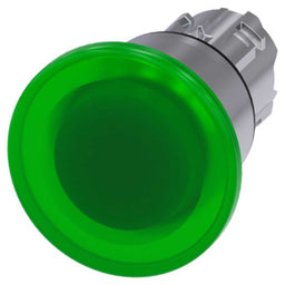 Cabeza seta 3SU, 22mm, metal, verde, seta