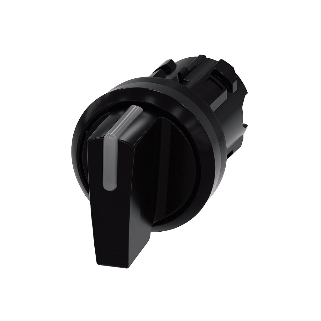 Cabeza selector 3SU, 22mm, plástico, negro, selector