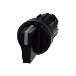 Cabeza selector 3SU, 22mm, plástico, negro, selector