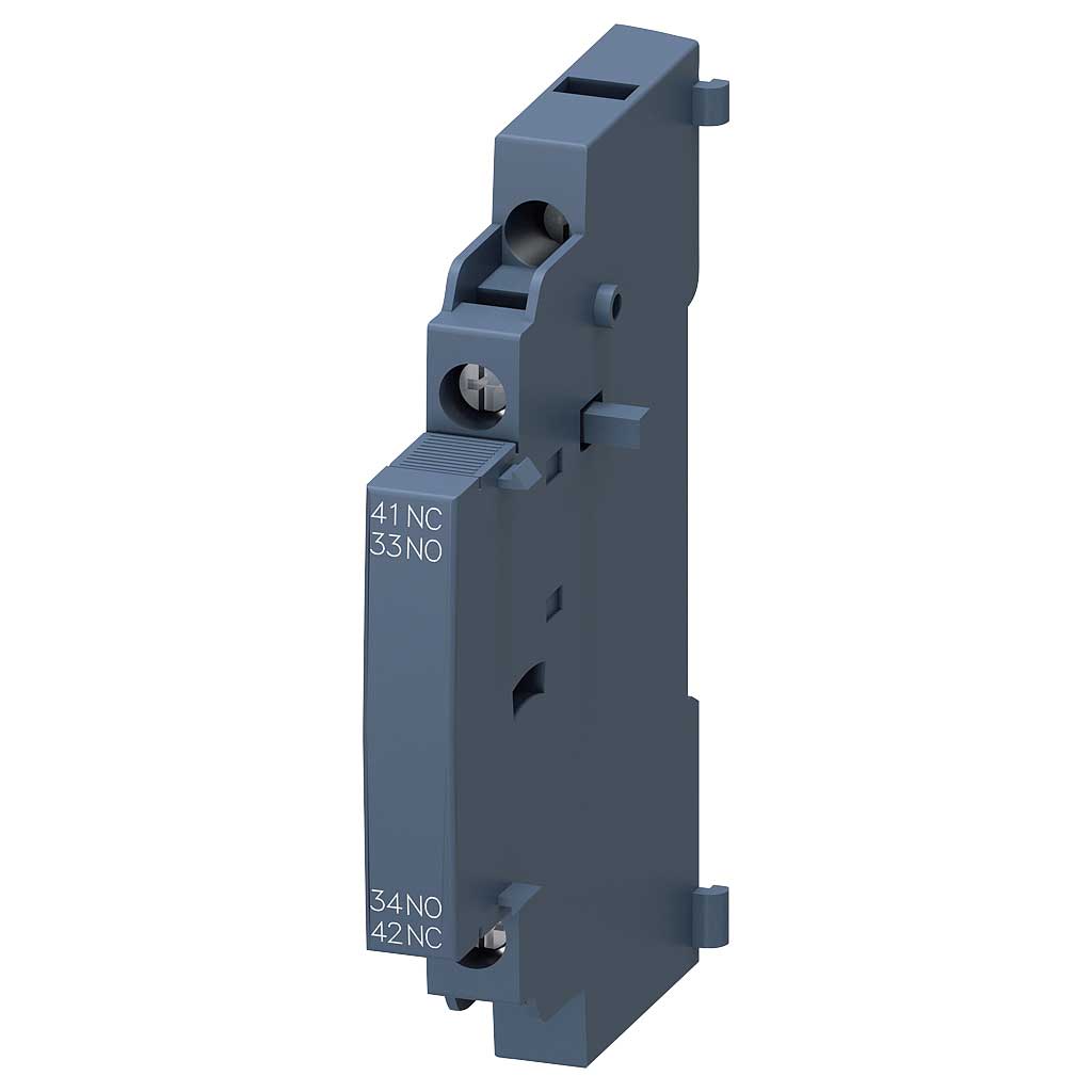 Interruptor auxiliar adosable en lateral 1NA+1NC bornes de tornillo para interruptor automático 3RV2