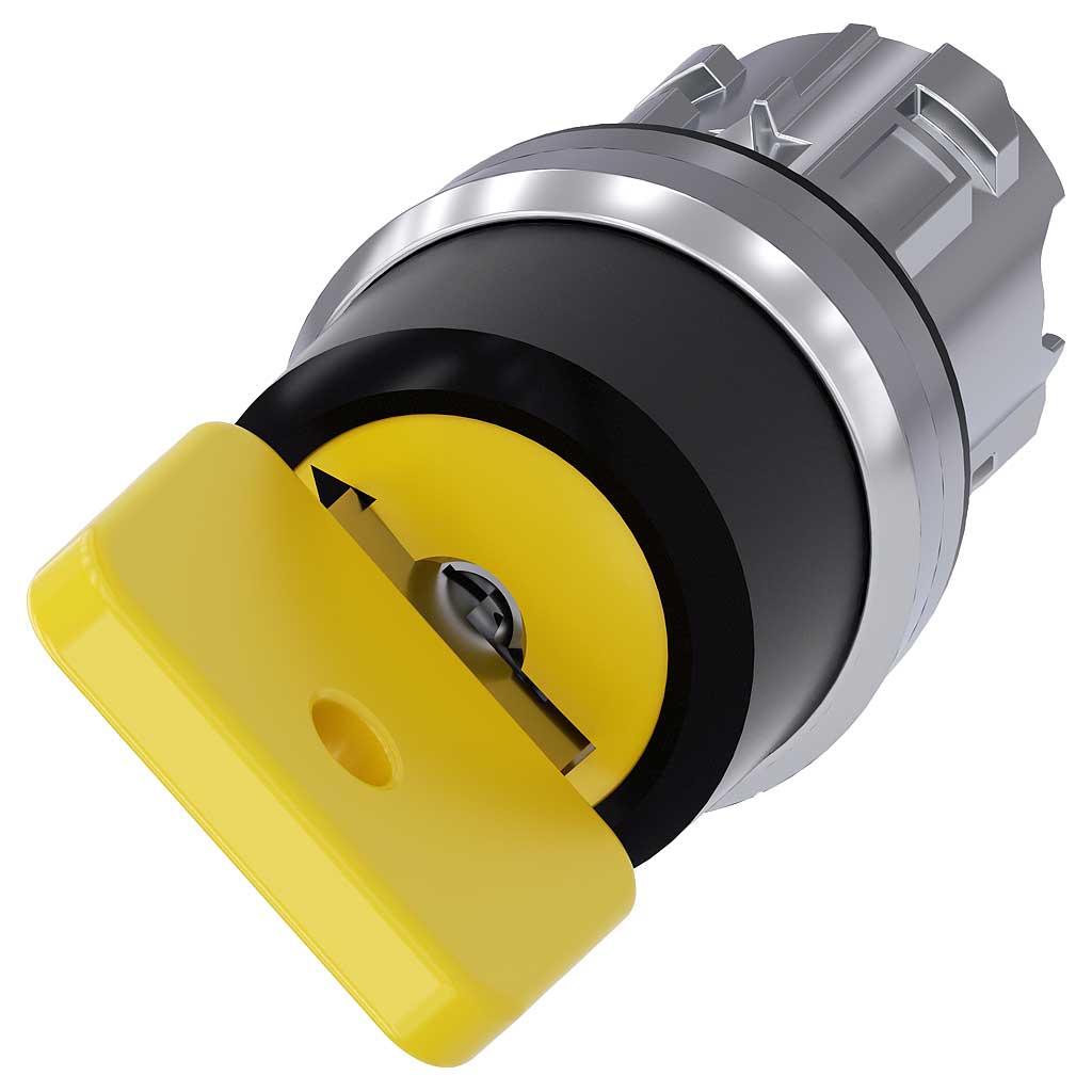 Cabeza llave 3SU, 22mm, metal, amarillo, con llave