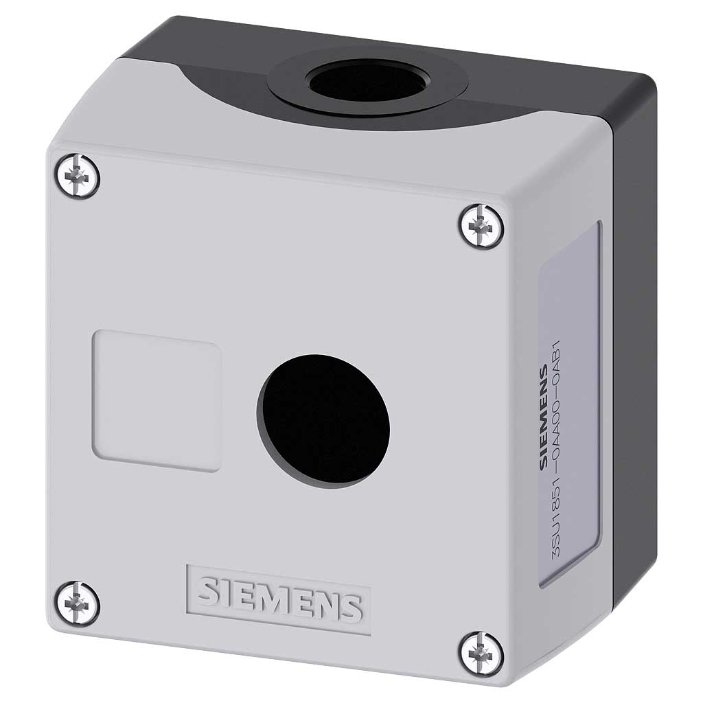 Caja mando 3SU, metal, 22mm, 1 puntos