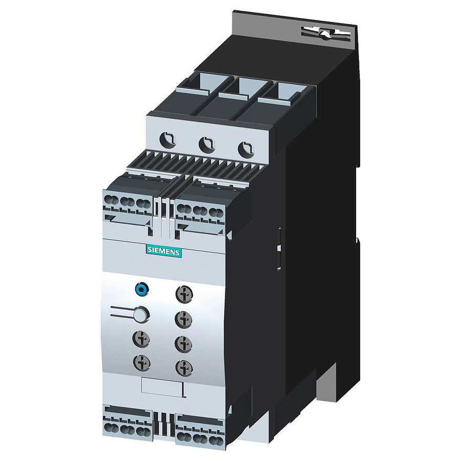 Arrancador suave SIRIUS, S2, 45A, 22kW, 110-230V, resorte