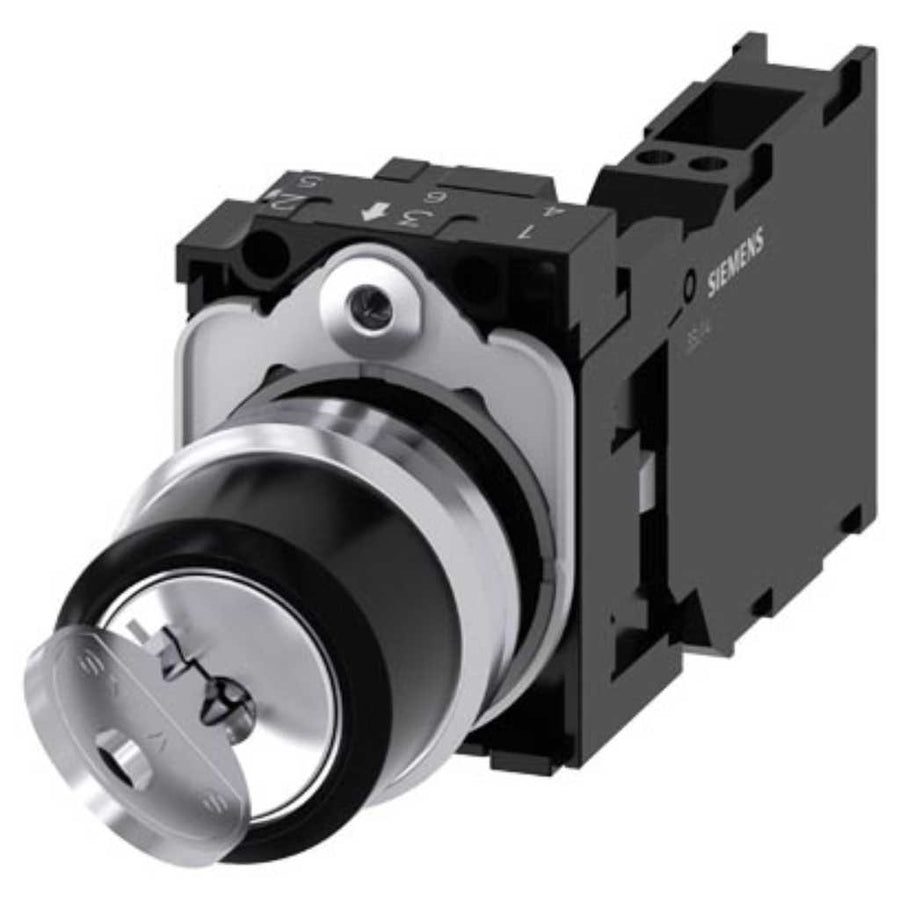Pulsador 3SU, 22mm, metal, 1NA+1NC, resorte