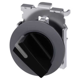 Cabeza selector 3SU, 30mm, metal, negro, selector