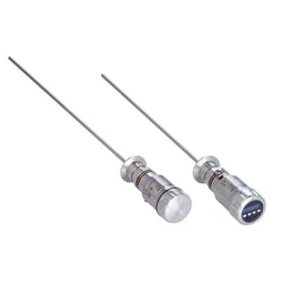 Sensor de nivel LFP Inox, ¾" NPT, 300mm, Sonda higiénica, 1x PNP + 1x PNP/NPN + 4-20mA, M12 5P