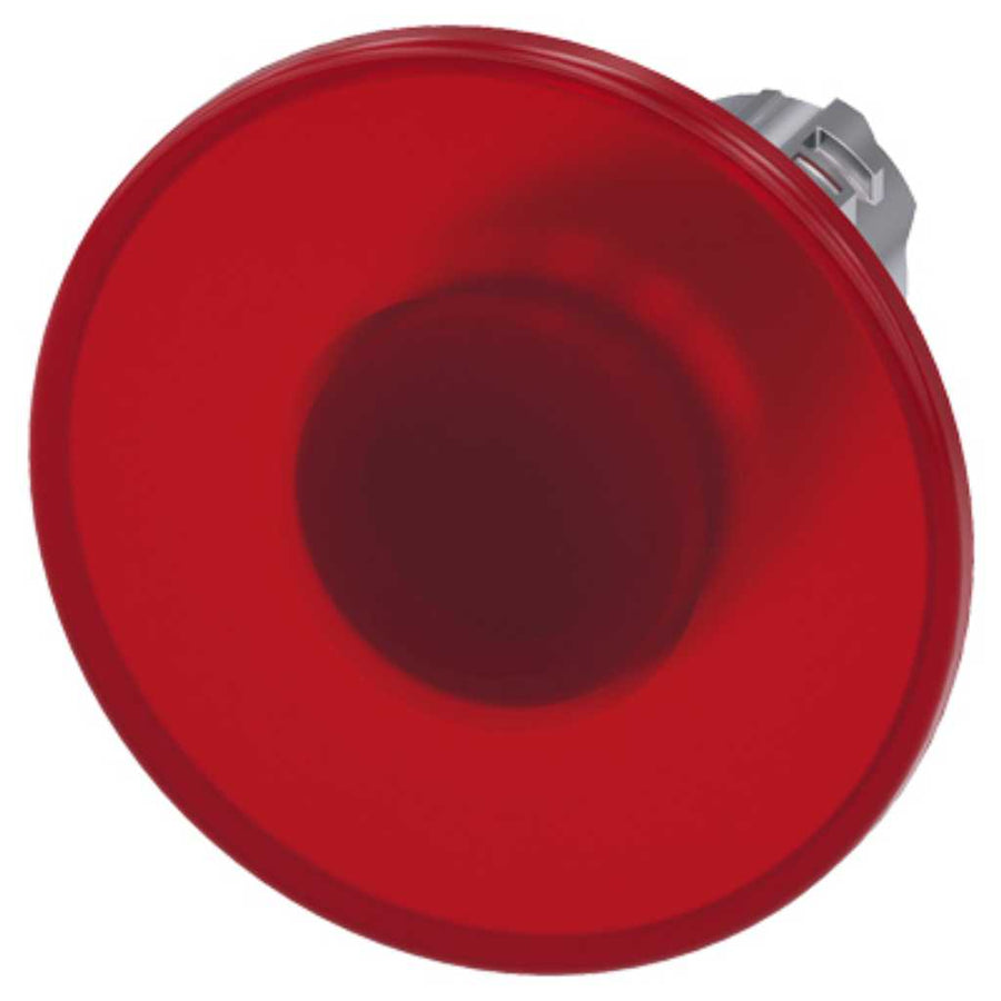 Cabeza seta 3SU, 22mm, metal, rojo, seta