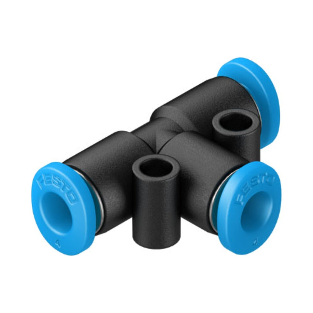 Racor mini en T QSMT, tubo 4 mm