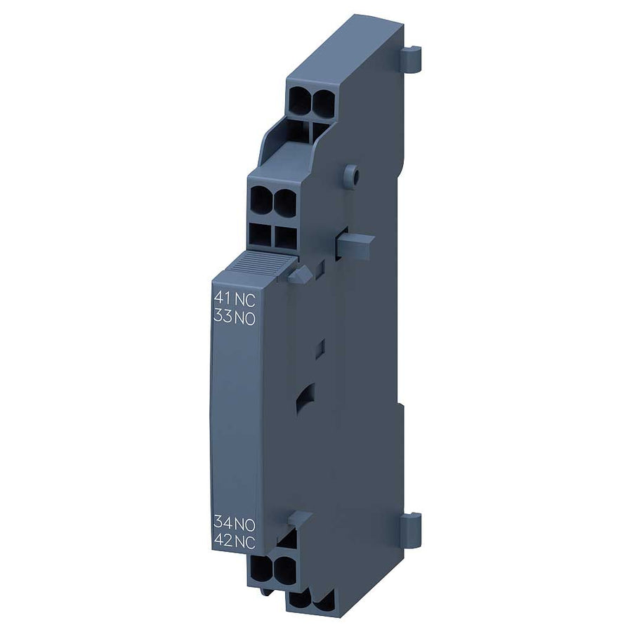 Interruptor auxiliar adosable en lateral 1NA+1NC borne de resorte para interruptor automático 3RV2