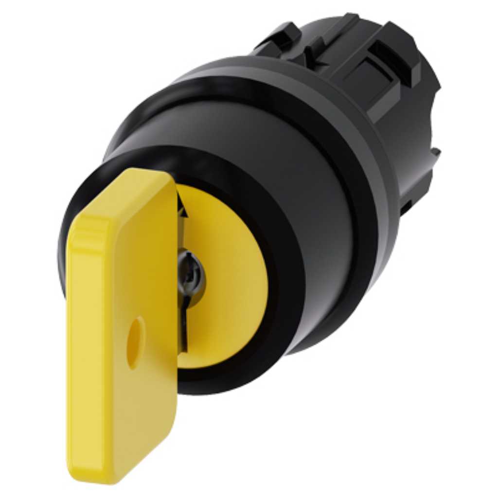 Cabeza llave 3SU, 22mm, plástico, amarillo, con llave